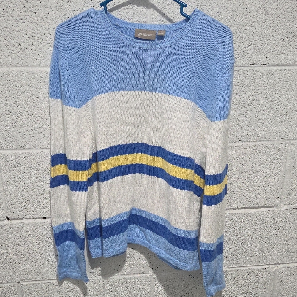 Croft & Barrow Blue and White Striped Sweater
